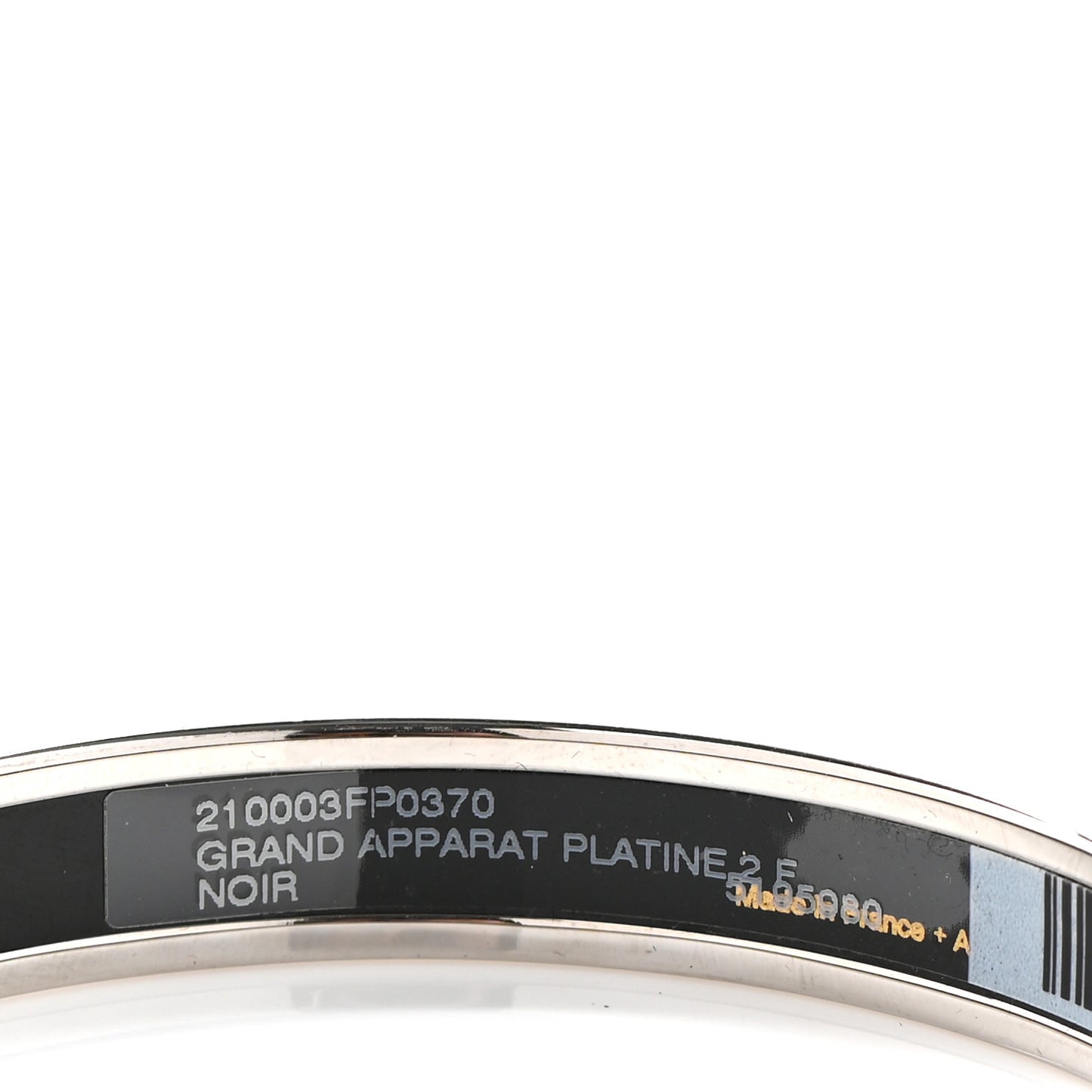 Enamel Printed Narrow Grand Apparat Bracelet Black
