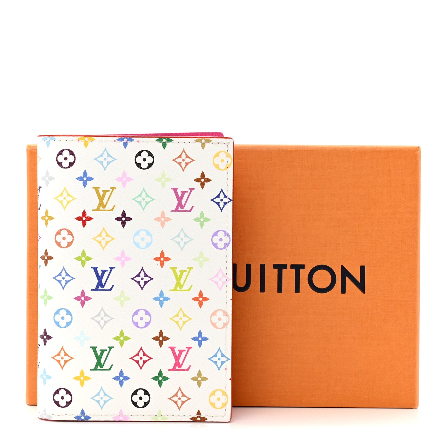 LV X TM Monogram Multicolor Passport Cover White