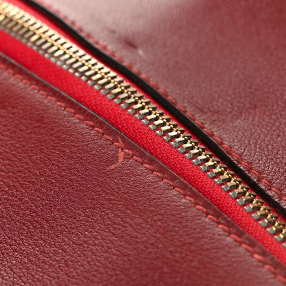 Hermes Felt Barenia Feu2Dou Travel Bag Rouge Vif Rouge H 10 of 10