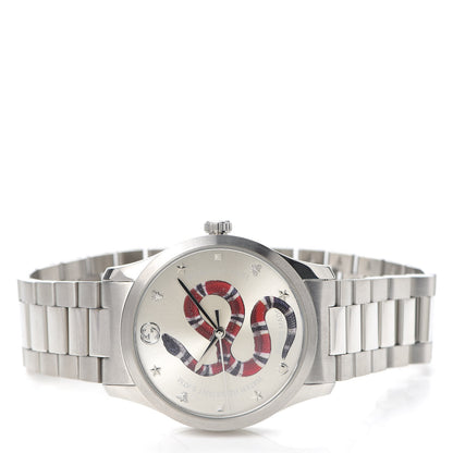 Gucci Stainless Steel 38mm G-Timeless Snake Quartz Watch 2 of 5