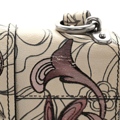 Prada X JAMES JEAN Glace Calfskin Rabbit Print Cahier Bag Opaline 10 of 13