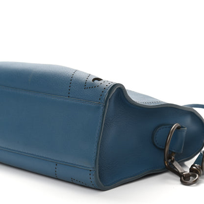 Balenciaga Veau Soyeux Perforated Blackout Hardware Mini City Bleu Canard 10 of 10