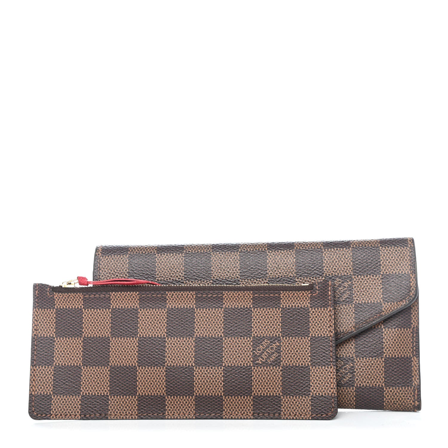Louis Vuitton Damier Ebene Josephine Wallet Red 4 of 5