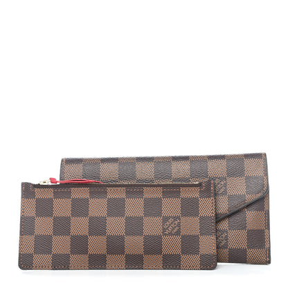 Louis Vuitton Damier Ebene Josephine Wallet Red 4 of 5