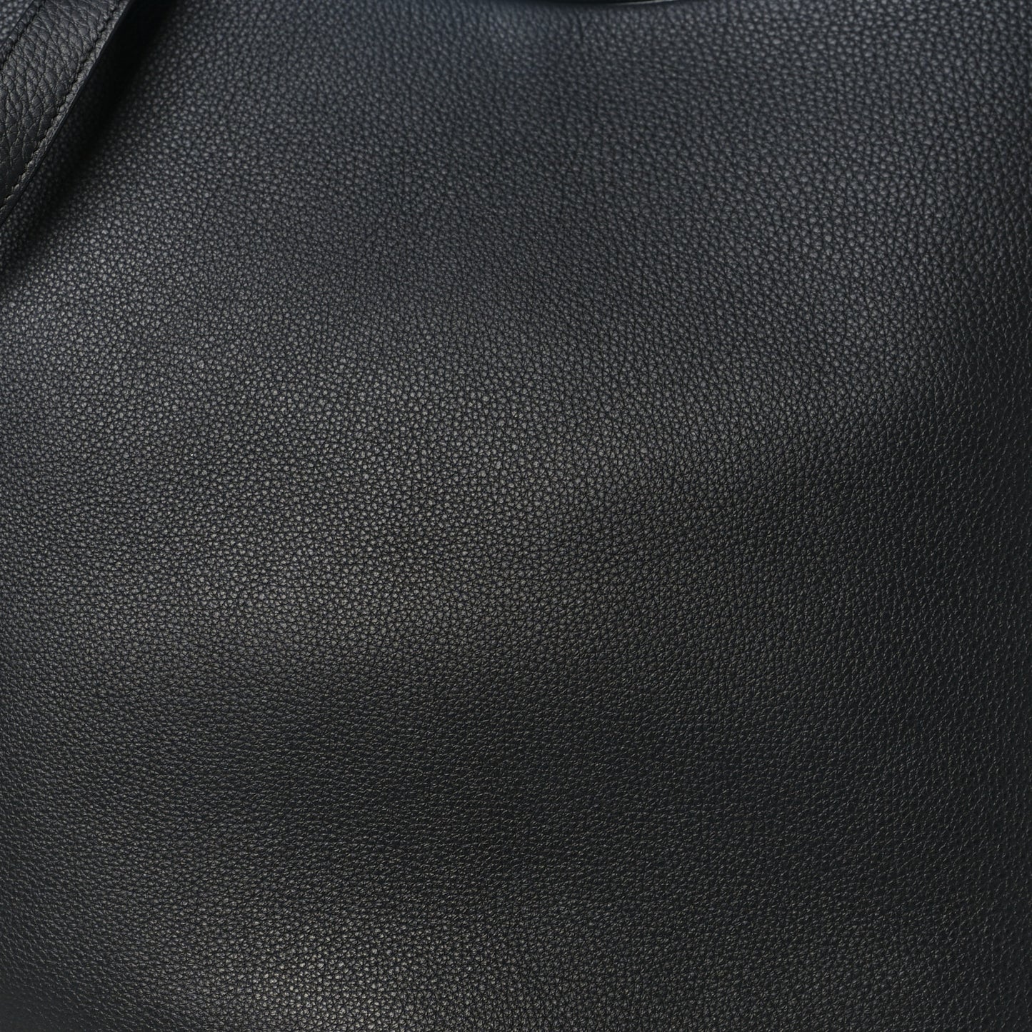Grained Calfskin Large N/S Hook Tote Black