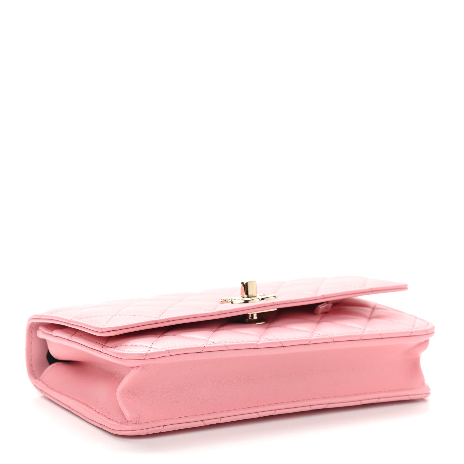 Chanel Lambskin Quilted Trendy CC Wallet On Chain WOC Pink 4 of 10