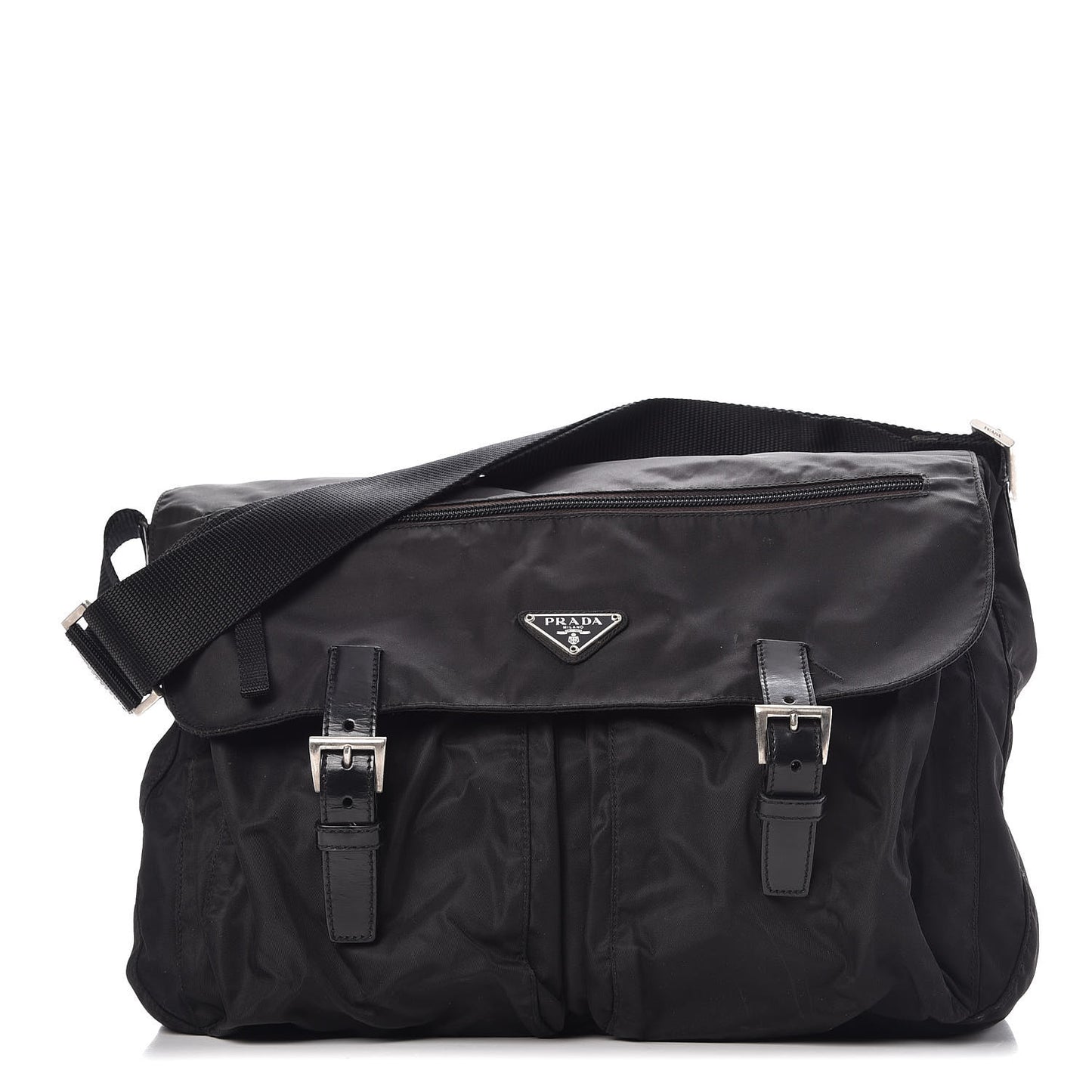 Tessuto Nylon Messenger Bag Black