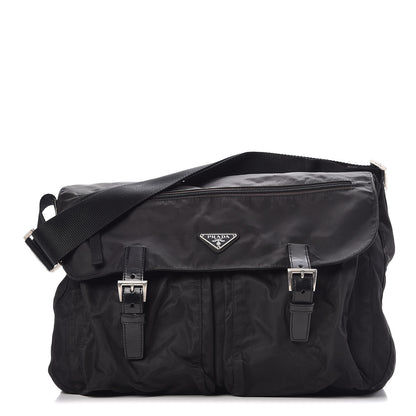 Prada Tessuto Nylon Messenger Bag Black 1 of 14