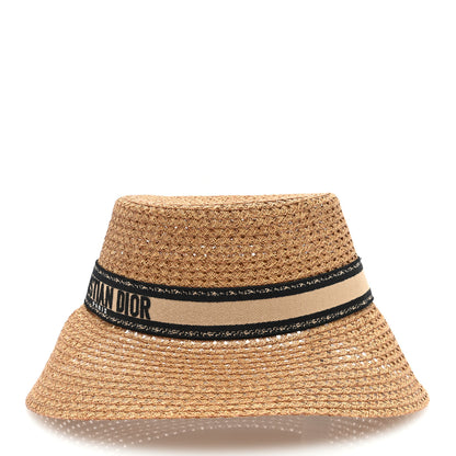Christian Dior Straw Bucket Hat 57 Natural 4 of 10
