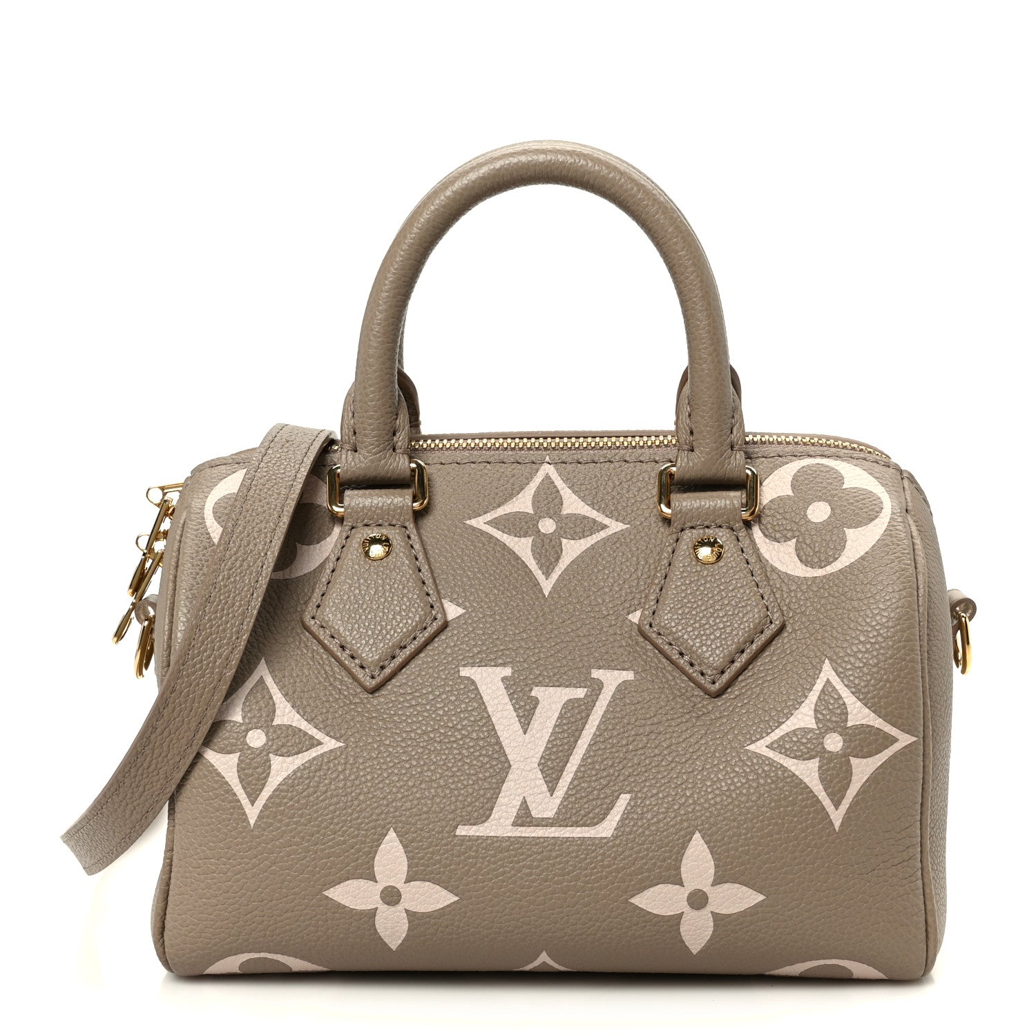 Louis Vuitton Empreinte Monogram Giant Speedy Bandouliere 20 Creme Beige 1 of 12