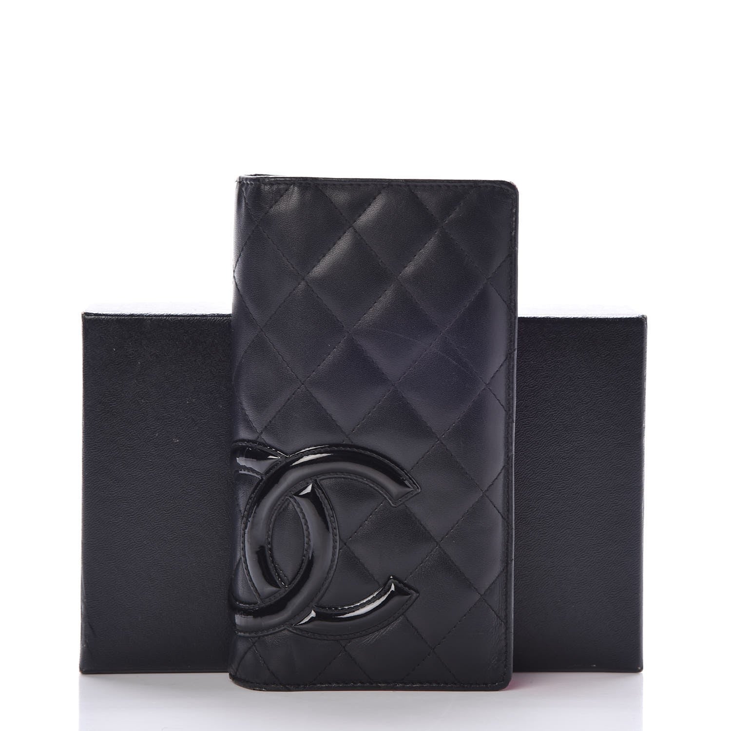 Chanel Calfskin Quilted Cambon Yen Wallet Black 19 of 19