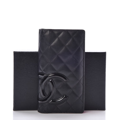 Chanel Calfskin Quilted Cambon Yen Wallet Black 19 of 19