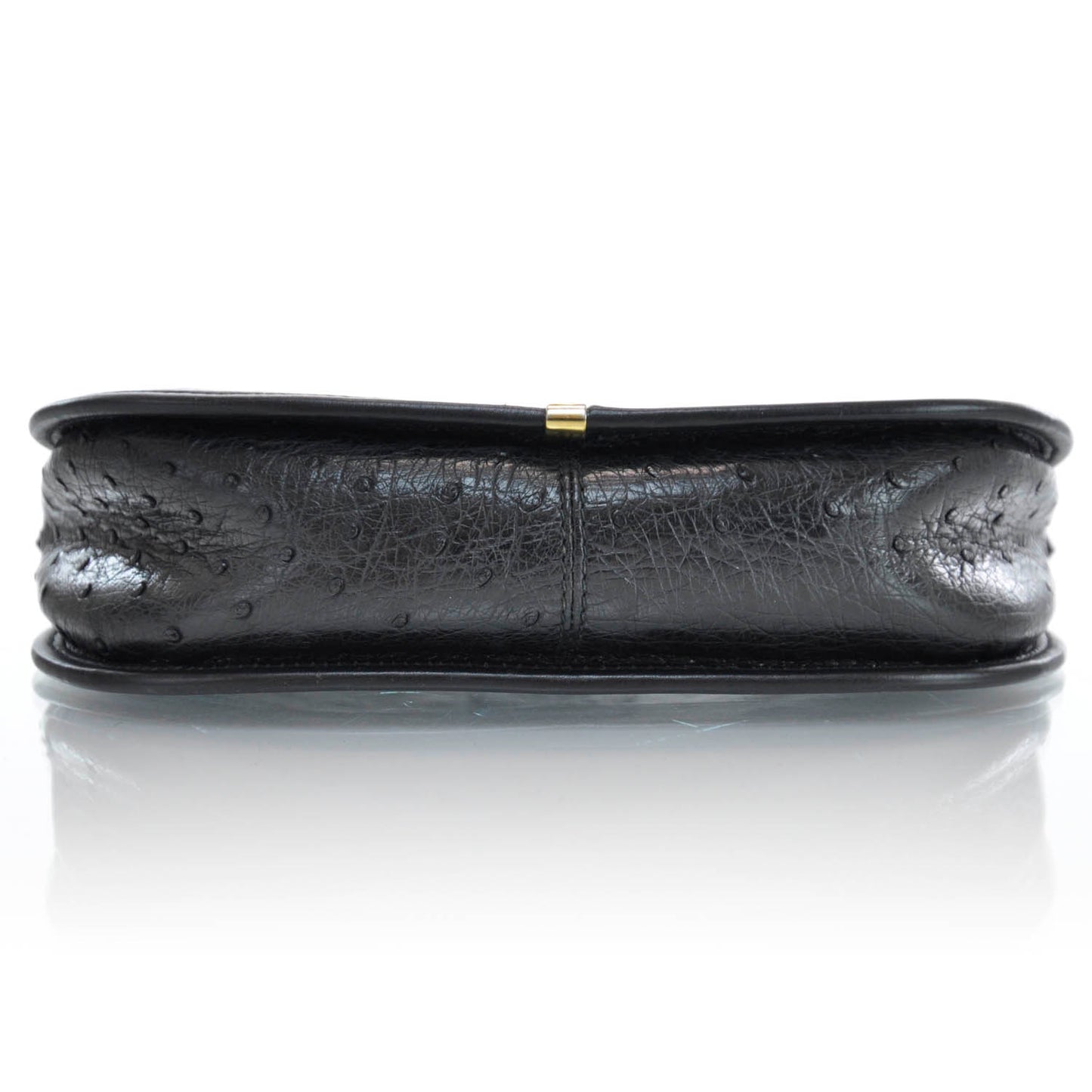 Ostrich Shoulder Bag Black
