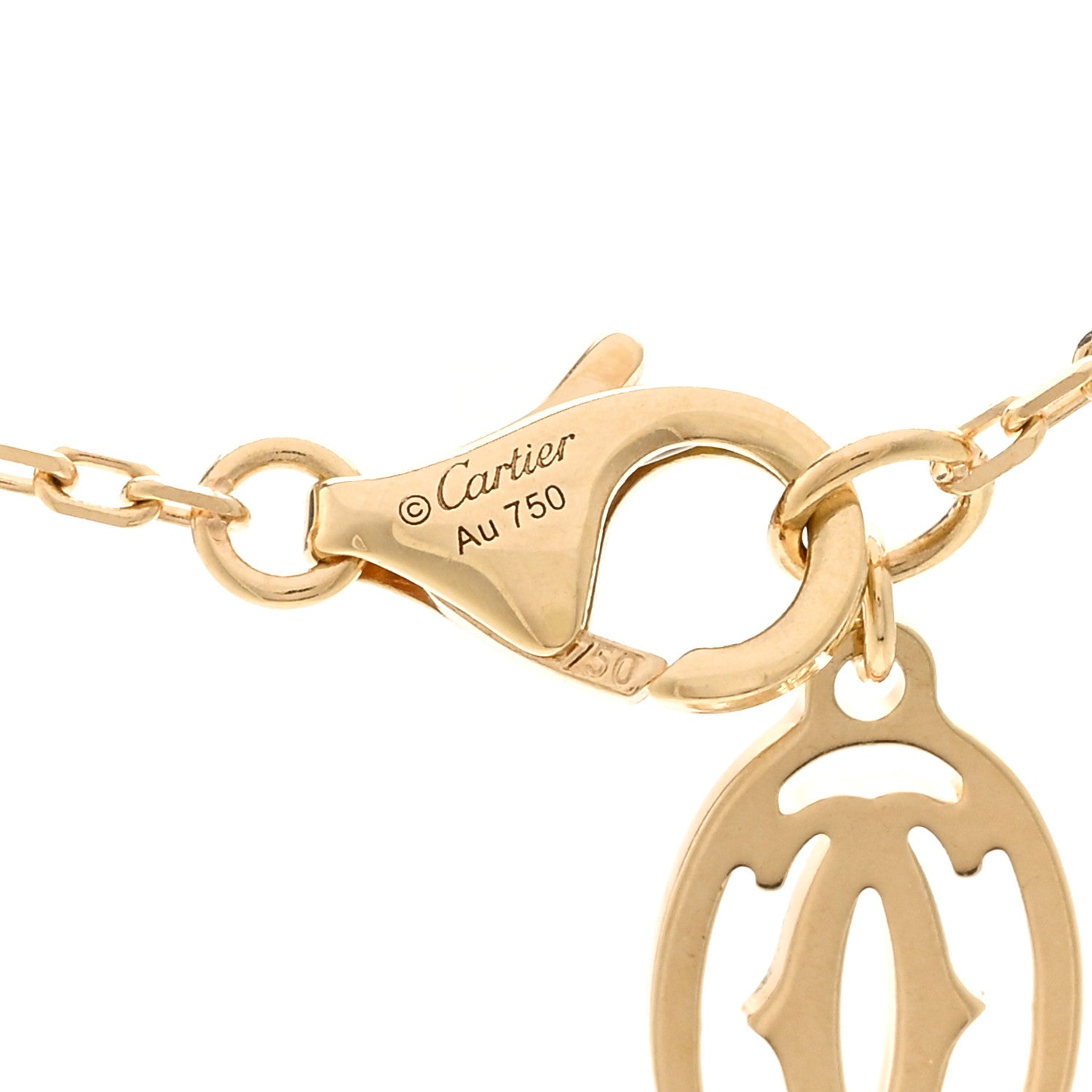 Cartier 18K Yellow Gold Diamond LM D'Amour Pendant Necklace 4 of 4