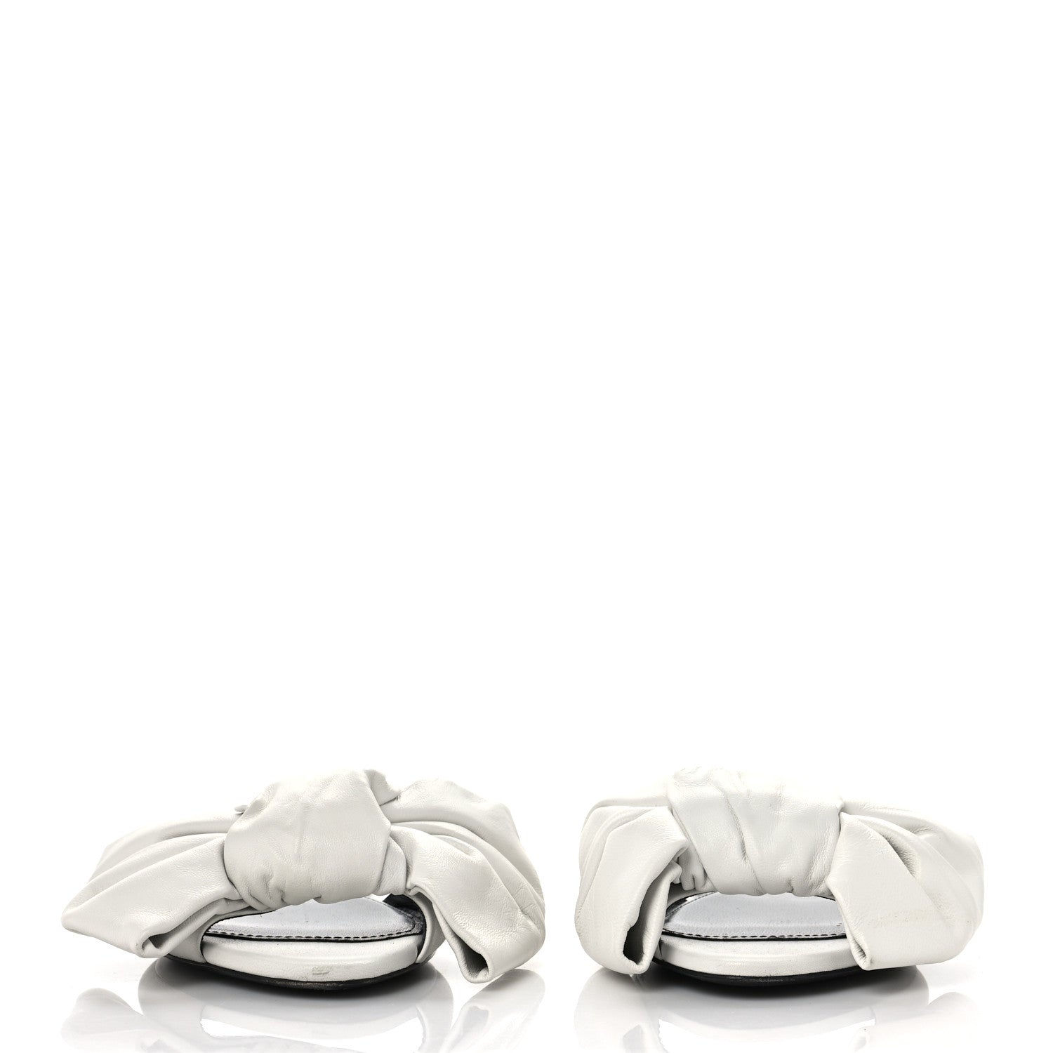 Balenciaga Smooth Nappa Square Knife Bow Mules 36 White 2 of 11