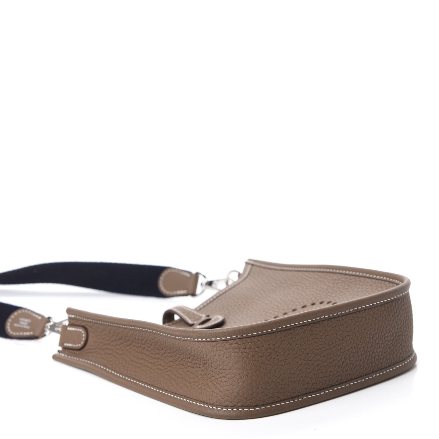 Hermes Taurillon Clemence Amazone Evelyne TPM Etoupe Bleu Indigo 4 of 11