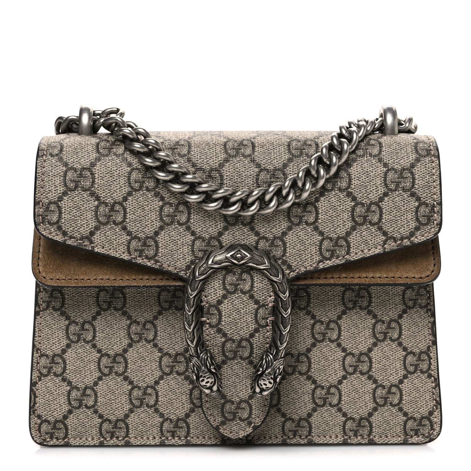 Gucci GG Supreme Monogram Mini Dionysus Shoulder Bag Taupe 1 of 9