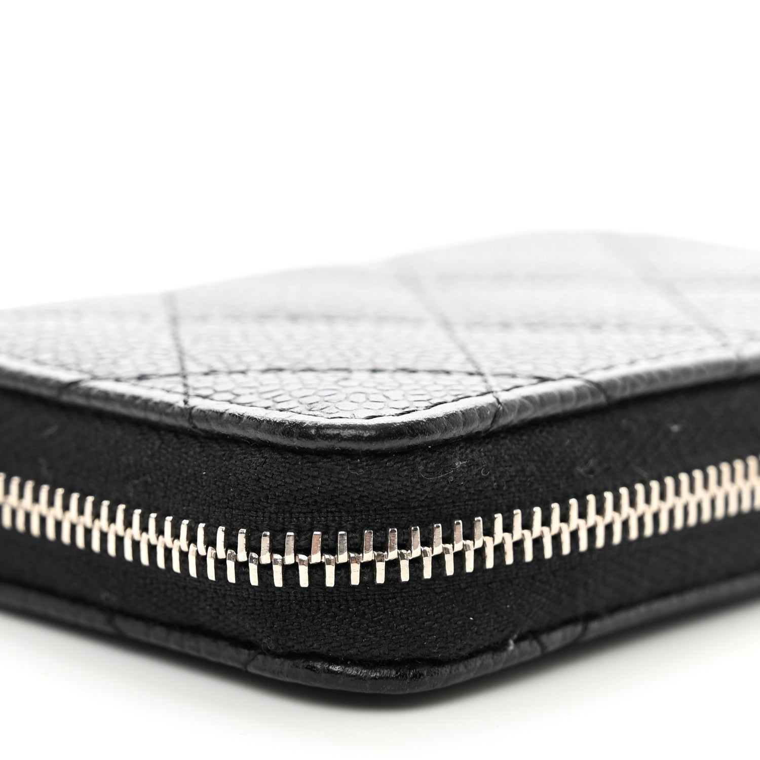 Chanel Caviar Quilted Zip Coin Purse Black 9 of 10