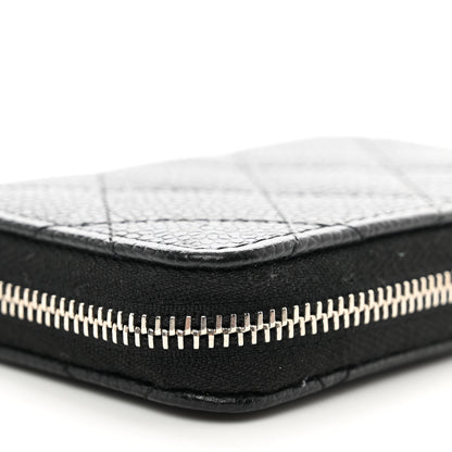 Chanel Caviar Quilted Zip Coin Purse Black 9 of 10