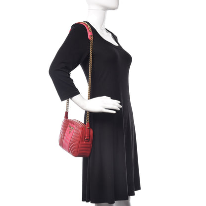 Prada Soft Calfskin Diagramme Crossbody Bag Fuoco Magenta 2 of 9