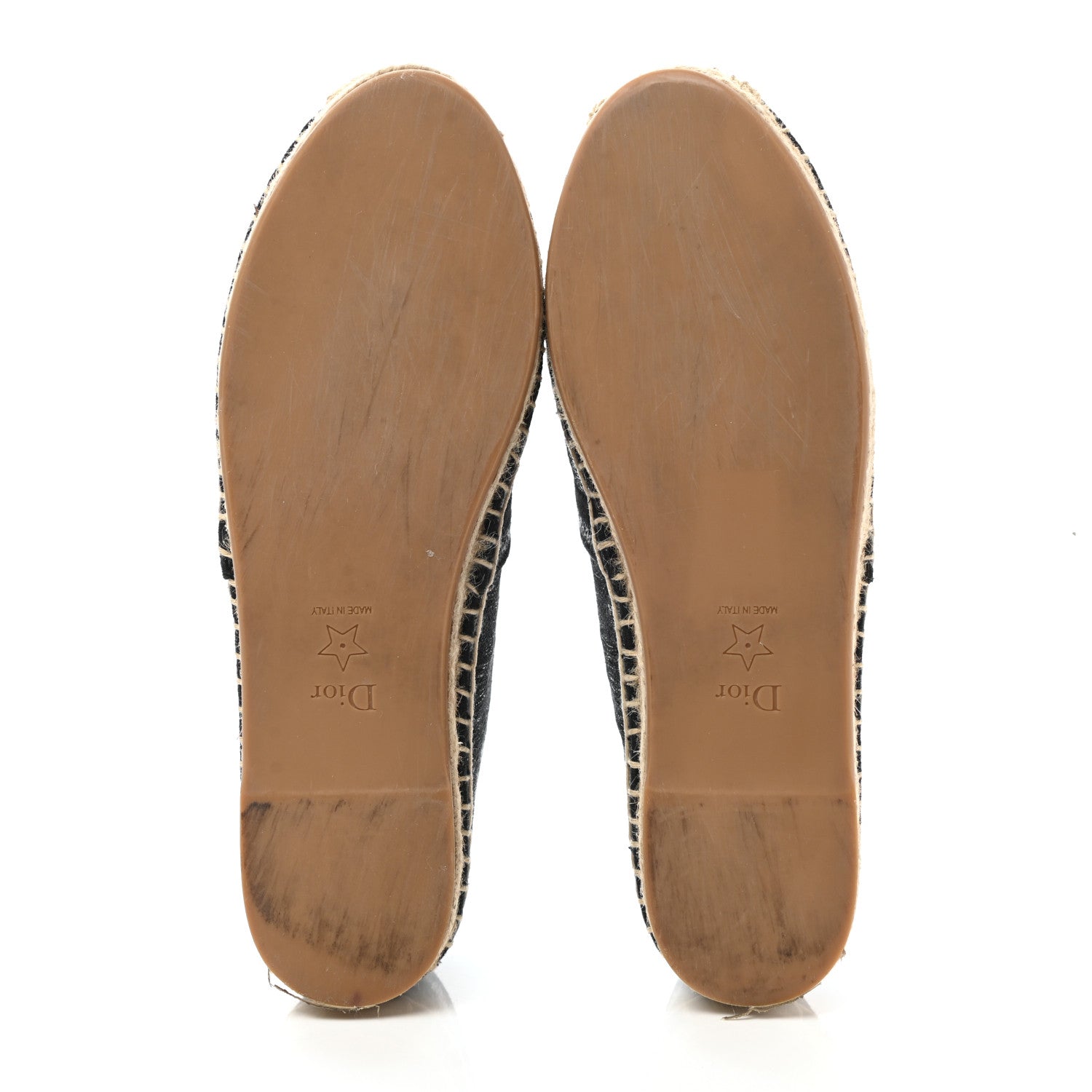 Christian Dior Lurex Embroidered Mizza Granville Espadrille 37 Metallic Grey Black 5 of 11