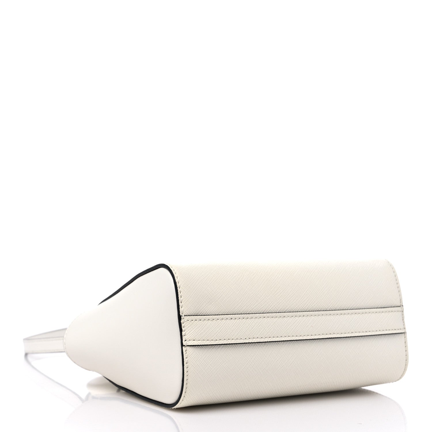 Prada Saffiano Soft Calfskin Mini Zippered Tote White 3 of 8