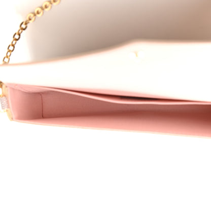 Louis Vuitton Damier Azur Pochette Felicie Chain Wallet Rose Ballerine 5 of 9