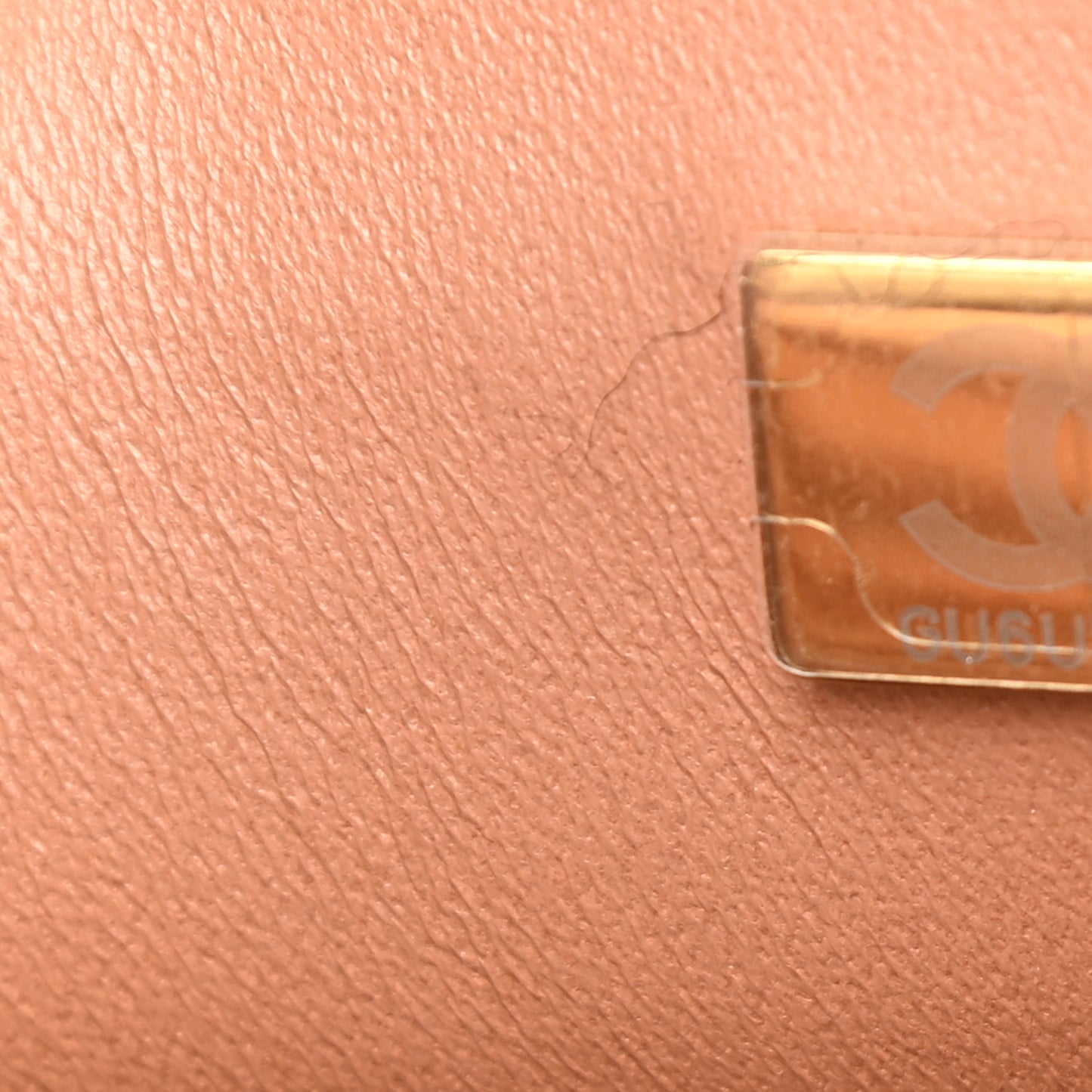 Lambskin Quilted Mini Rectangular Flap Brown