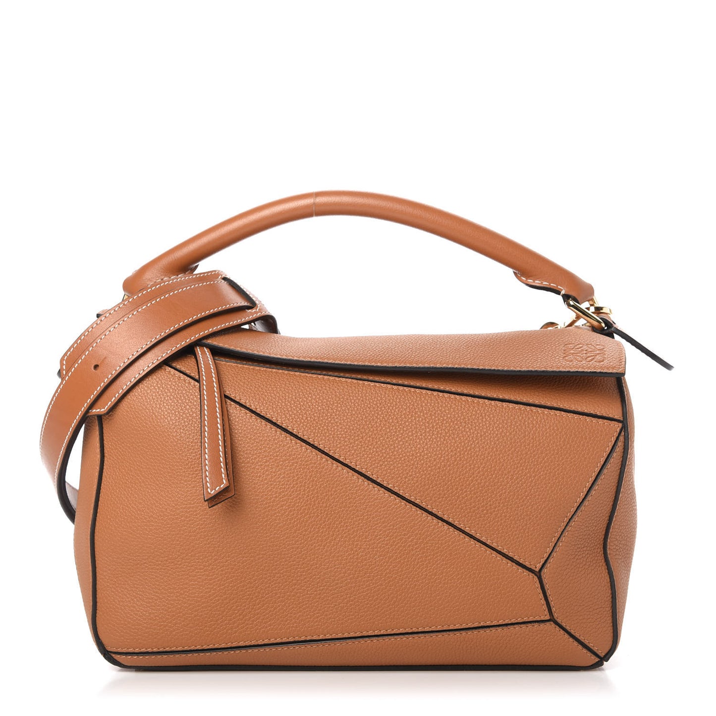 Calfskin Medium Puzzle Bag Tan