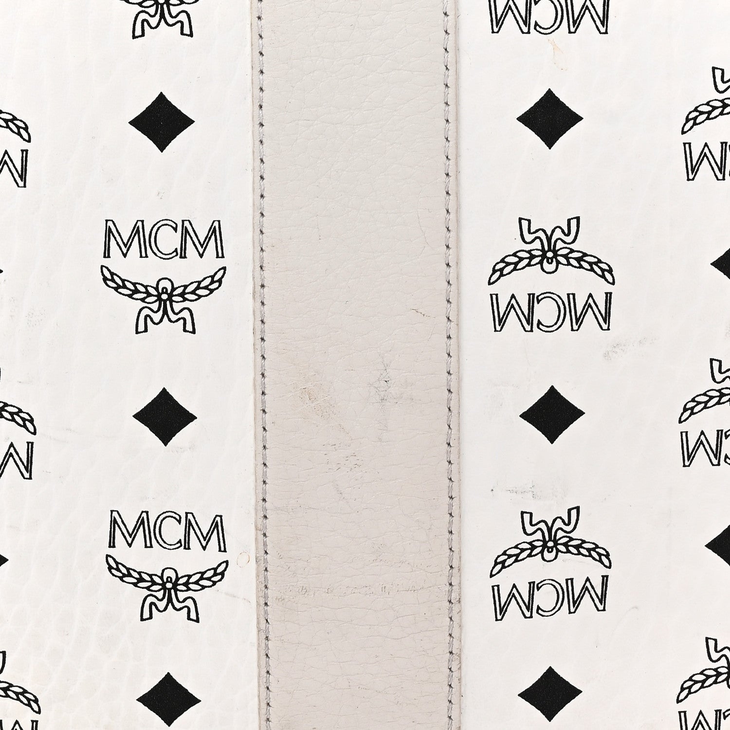 MCM Visetos Medium Liz Reversible Shopper Tote White 16 of 16