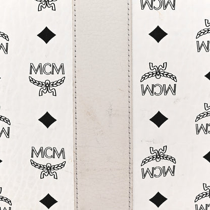 MCM Visetos Medium Liz Reversible Shopper Tote White 16 of 16