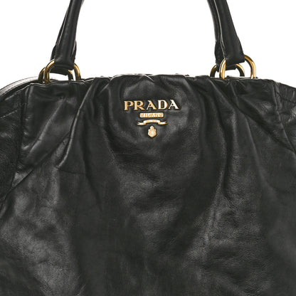 Prada Soft Calf Shopping Tote Black 7 of 9