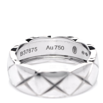 Chanel 18K White Gold Small Coco Crush Ring 52 6 4 of 6