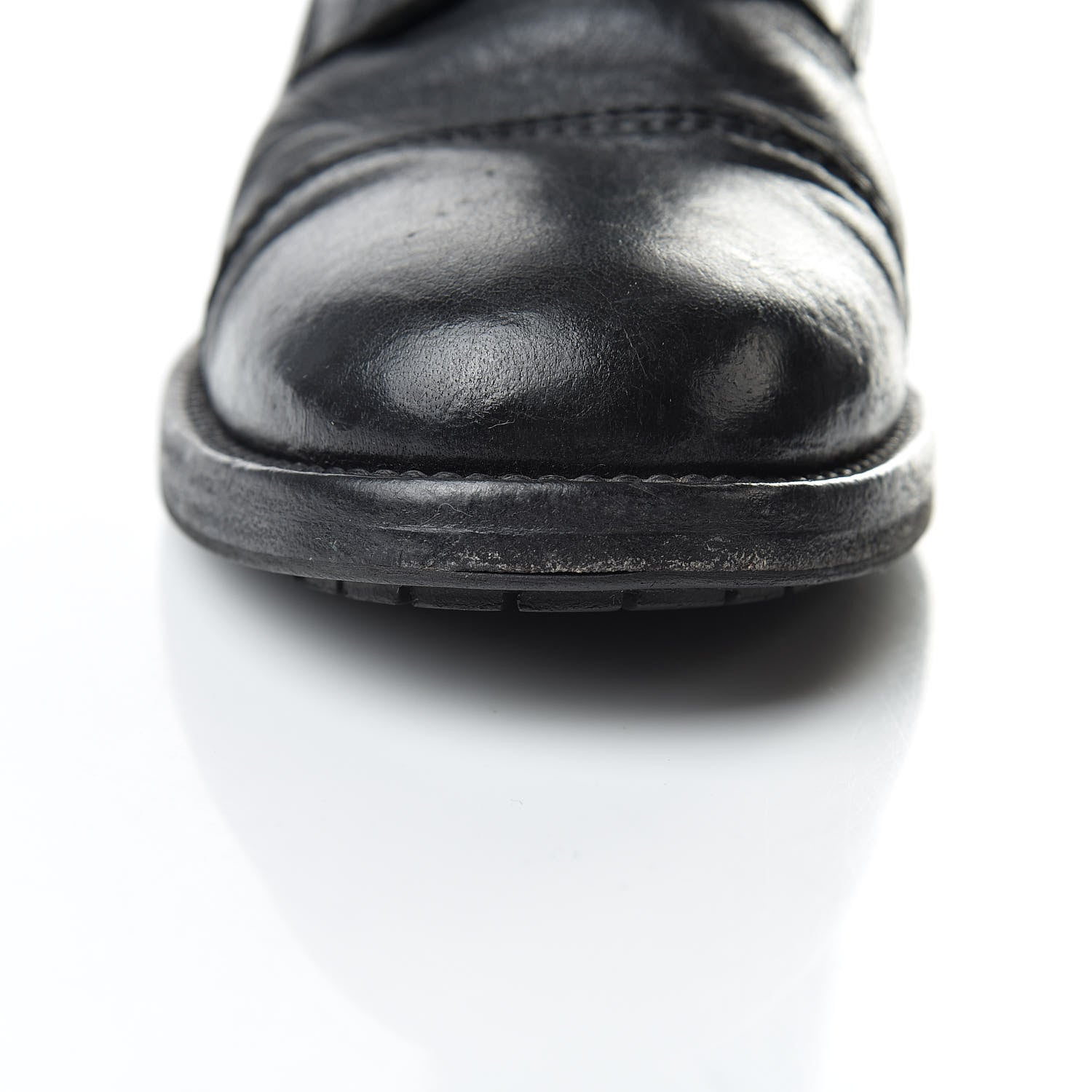 Chanel Calfskin Quilted Combat Boots 38.5 Black 12 of 13