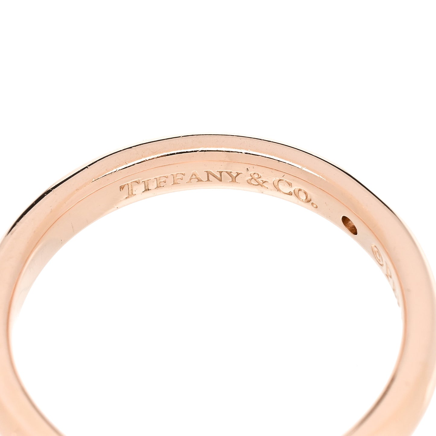 18K Rose Gold Diamond Elsa Peretti Band Ring 50 5.5