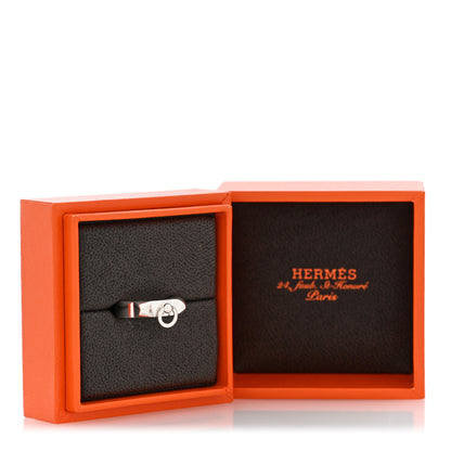 Hermes Sterling Silver PM Collier De Chien Ring 55 7.25 5 of 5