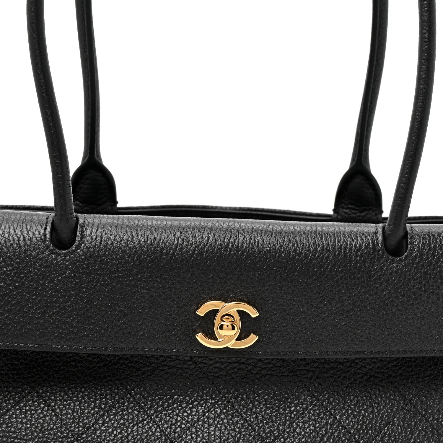 Chanel Grained Calfskin Stitched Urban Essentials Small Shopping Bag Black 8 of 10