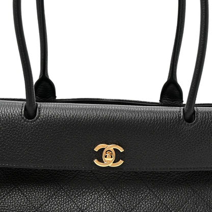 Chanel Grained Calfskin Stitched Urban Essentials Small Shopping Bag Black 8 of 10