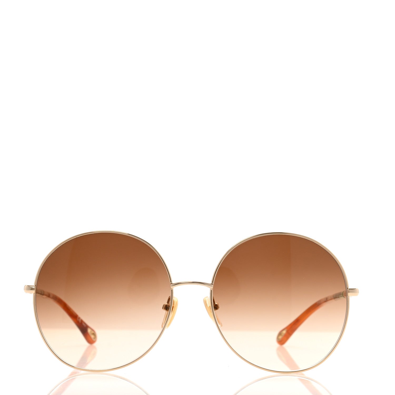 Chloe Metal Round Sunglasses CH0112S Gold Brown 2 of 7