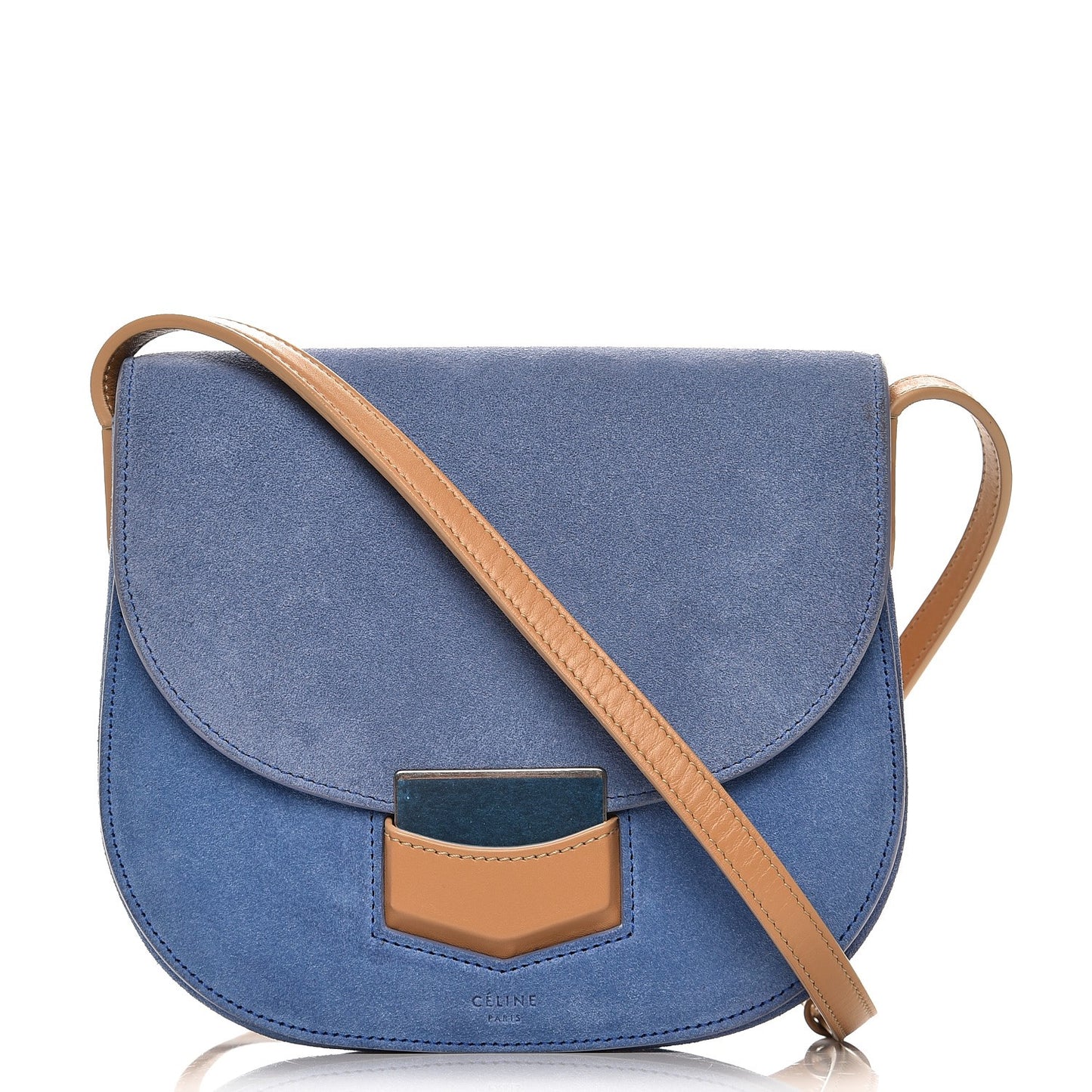 Suede Small Trotteur Porcelain