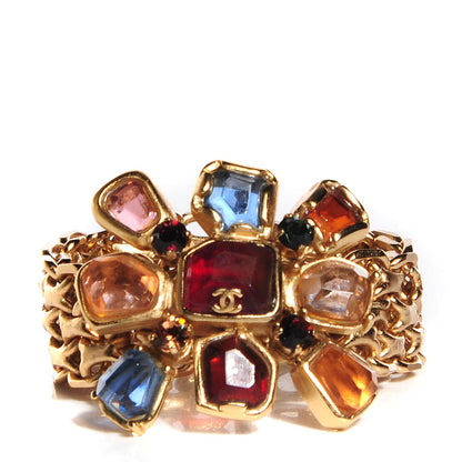 Chanel Gripoix Poured Glass CC Bracelet 1 of 4