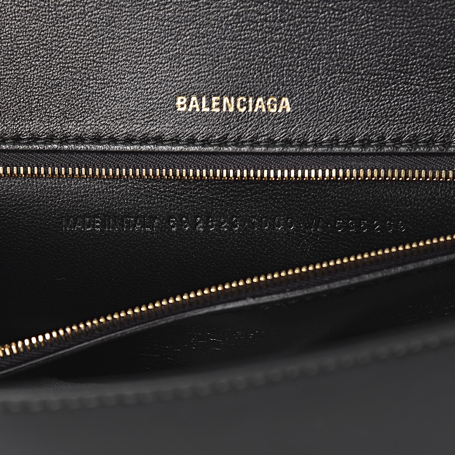 Balenciaga Shiny Box Calfskin Medium Hourglass Top Handle Bag Black 7 of 10