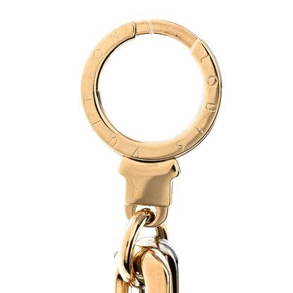 Louis Vuitton Metal LV Edge Chain Bag Charm Silver Gold 3 of 4
