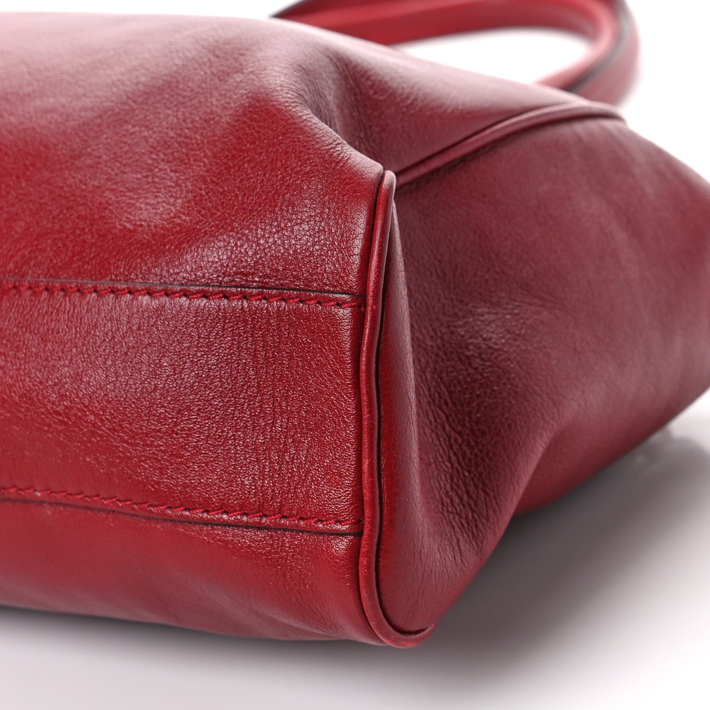 Calfskin Large Re(Belle) Top Handle Bag Red