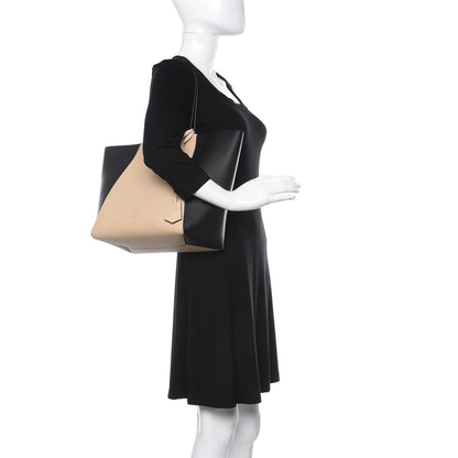 Louis Vuitton Calfskin Lockme Go Tote Black Vanilla 2 of 19