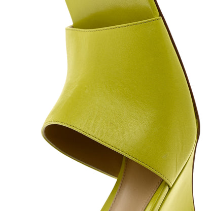 Bottega Veneta Lambskin Stretch Wedge 90mm Sandals 37 Kiwi 8 of 9