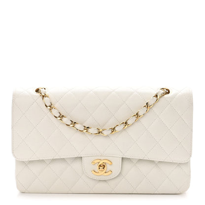 Chanel Caviar Quilted Medium Double Flap White 1 of 11
