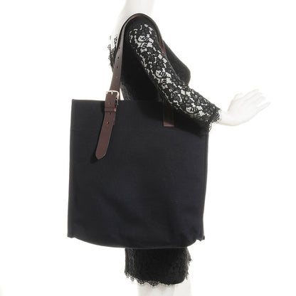 Hermes Canvas Calfskin Etriviere Shopping Tote Black 2 of 8
