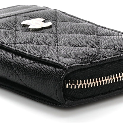 Chanel Caviar Quilted Zip Card Holder Black 9 of 11
