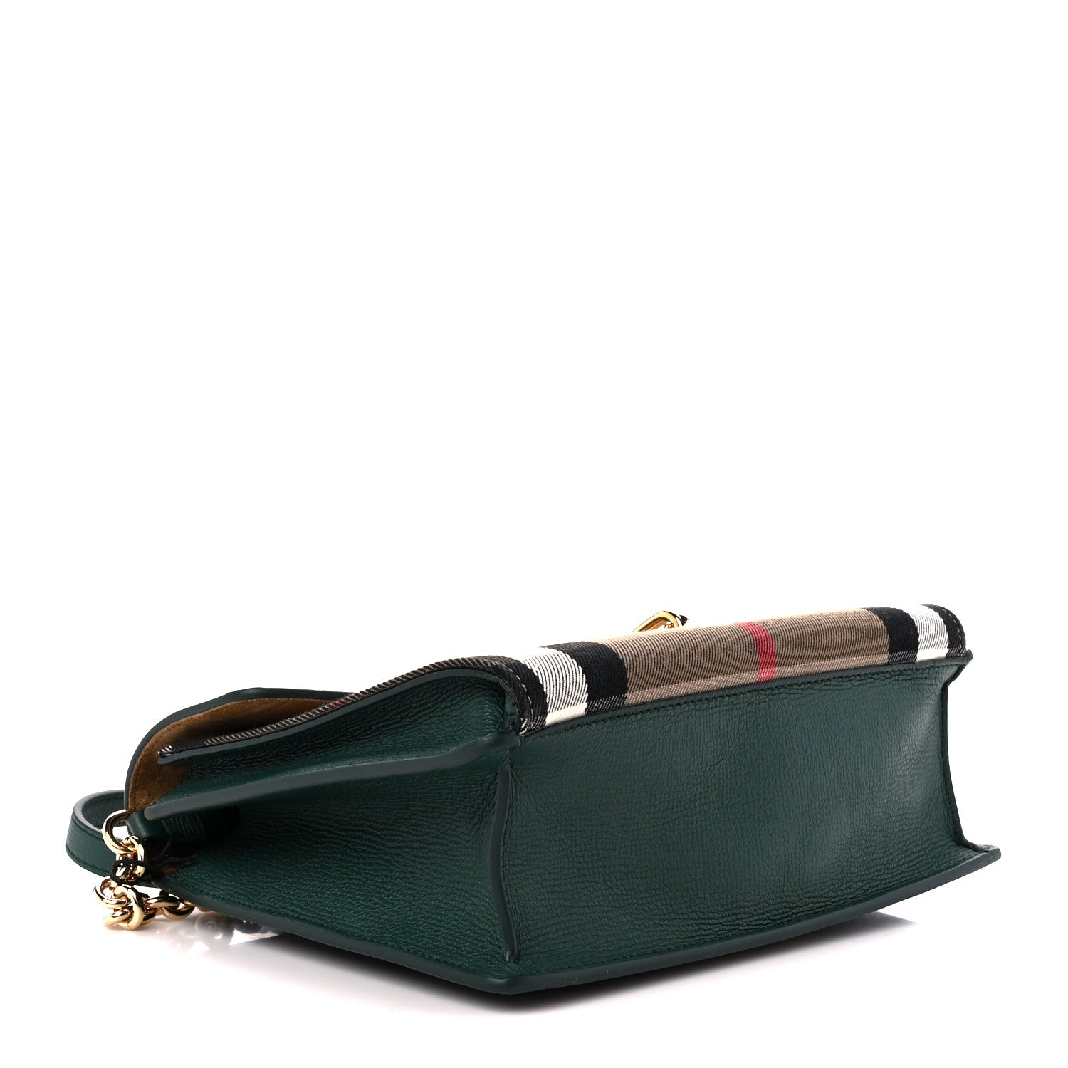 Burberry Derby Calfskin House Check Small Macken Crossbody Bag Green 4 of 13
